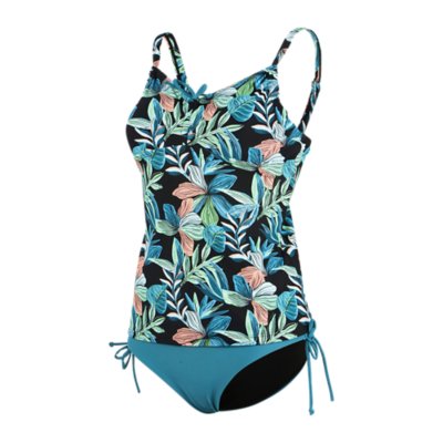 Femme Maillots de Bain Tankini 2 pièces Maillot de Bain Normal Dos Nu  Impression 2 pièces Imprimé réglable Multicolore Bretelle rembourrée  Maillots de Bain Sexy Vacances Tenue de Bikini De (Blue, L) 