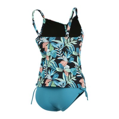 Femme Maillots de Bain Tankini 2 pièces Maillot de Bain Normal Dos Nu  Impression 2 pièces Imprimé réglable Multicolore Bretelle rembourrée  Maillots de Bain Sexy Vacances Tenue de Bikini De (Blue, L) 