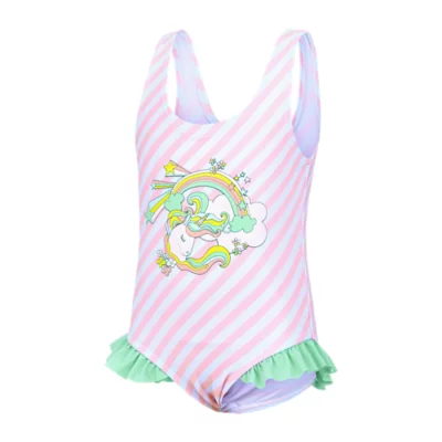 Maillot De Bain Bébé Fille Une Pièce Robe Rembourrée Amincissante UV - Cache-Coeur Plage Et Piscine