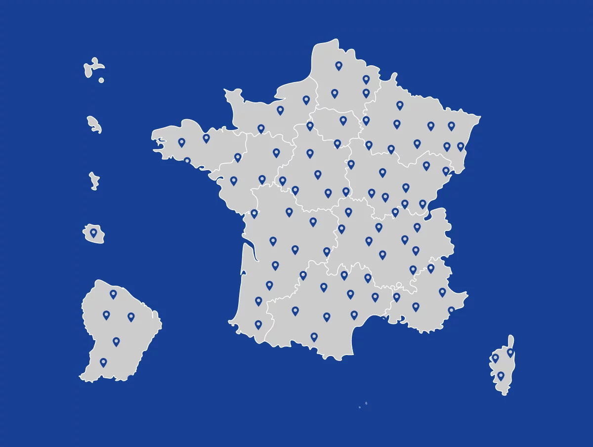 Carte des magasins Intersport en France