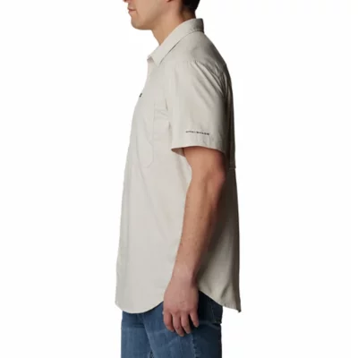 Chemise Homme Columbia Vertex - Manches Courtes - Taille L - Gris à Pois - Coton Mélangé - Occasion TBE