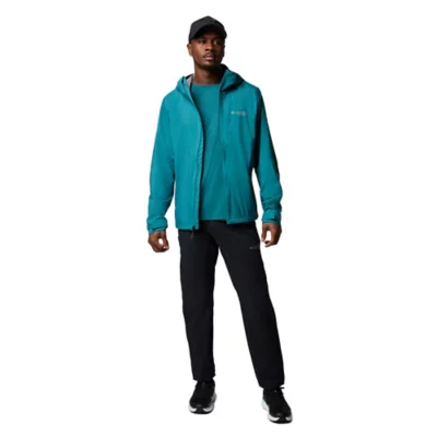 Veste Pêche Columbia Homme Vert Coquillage Taille L - Occasion - Capuche Nylon
