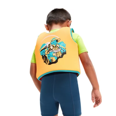 Speedo Aquashort Garçon Bleu/Orange – Maillot De Bain Court Résistant Chlore, Confort & Ajustement Parfait