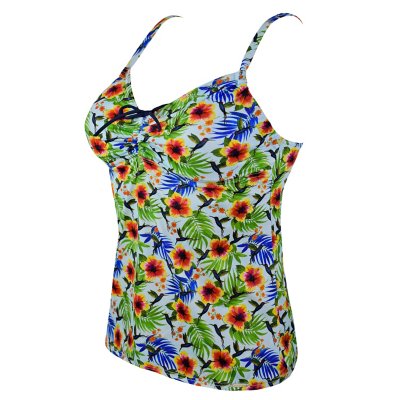 Haut de maillot de bain tankini vert femme