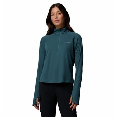 Columbia Tee Shirt De Randonnee A Manches Longues Femme Stealth Spring Ls Half Zip Tee