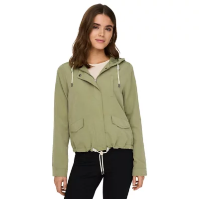 Valink Veste Coupe-Vent Décontractée Femme - Imperméable à Capuche Avec Poches, Idéale Randonnée Et Plein Air