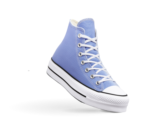 Sneaker à plateforme montante avec empeigne Femme Converse CHUCK TAYLOR ALL  STAR LIFT Bleu Sport 200