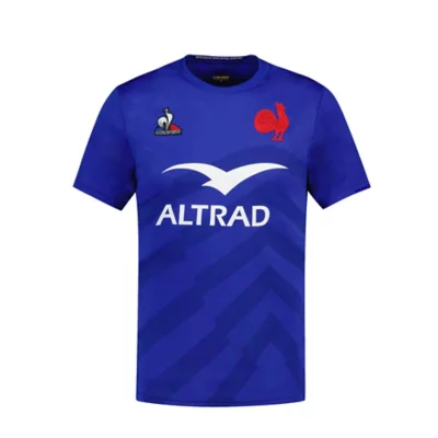 Maillot De Rugby FFR France Bleu, Taille XL, Numéro 22, Porté En Très Bon état