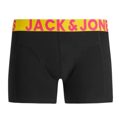 JACK & JONES JACWAISTBAND TRUNKS 3 PACK NOOS Men's Boxer Shorts (3-Pack), Schwarz (Asphalt/Asphalt - Asphalt