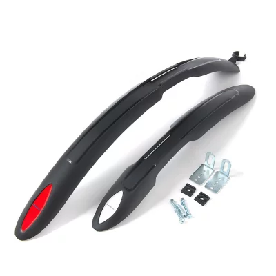 Lot De Garde-boue VTT Vhbw – Universel, 24/26 Pouces, Noir/rouge