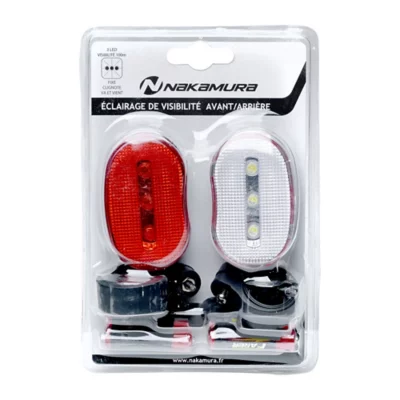 Éclairages avant, arrière 2 leds - pièces équipement vélo