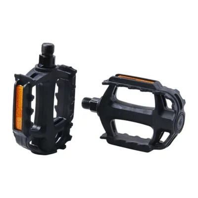 Pédales VTT Plastique – Cage Acier – 9/16 – Noires – Neuves