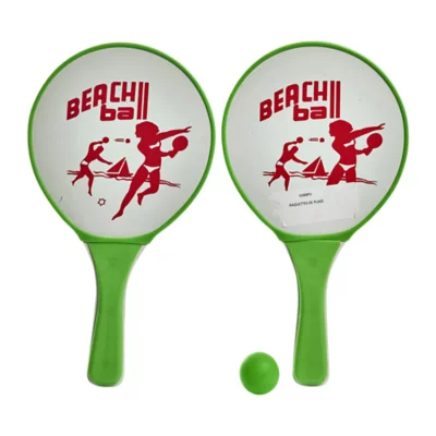 Jeu De 2 Raquettes De Plage Avec Balles - Face Adhésive Et Ventouse - Pour Enfants - Jardin, Plage, Piscine - Sac De Rangement