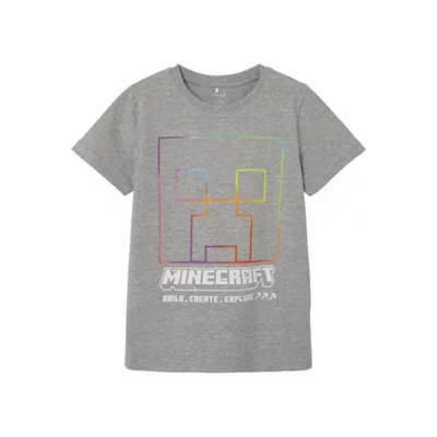 NAME IT Nkmac Minecraft Ls Nreg Top Box Noos Bfu, Blanc éclatant