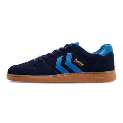 Baskets Hummel Hb Team - Bleu Et Jaune - Taille EU 41 - Décontractées En Daim - Neuves En Boîte