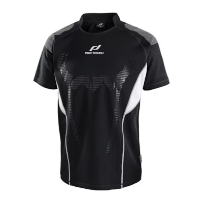 Maillot RUGBYTECH épaule Protégée, Noir/orange, Taille L – Neuf Avec Petits Défauts