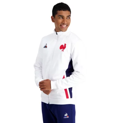 Sweat Rugby France Pull Le Coq Sportif Blanc Sweatshirt De Rugby