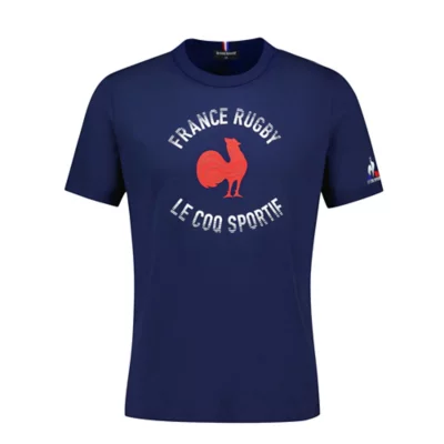 Logo Le Coq Sportif France Telephone T-shirt Coton BLEU Le Coq