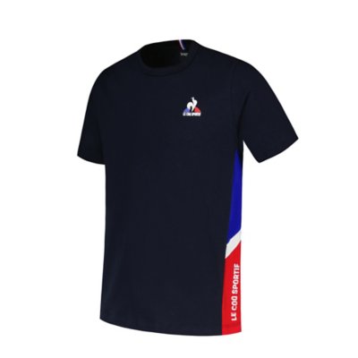 T shirt le 2024 coq sportif tricolore noir