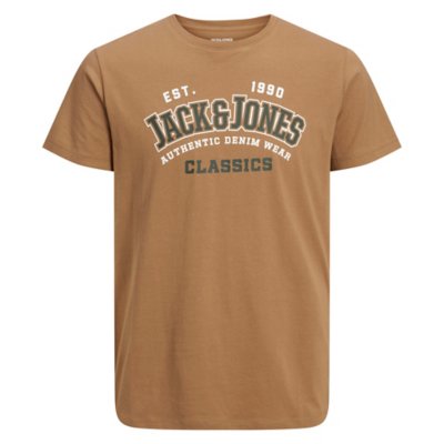 Tee shirt manches courtes dos imprimé Homme JACK & JONES à prix