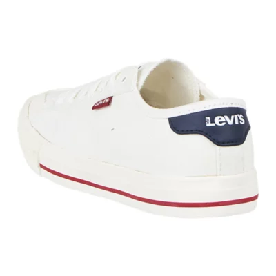 Toile Blanche Basket Levis Garcon Baskets Basses En Toile Rose à