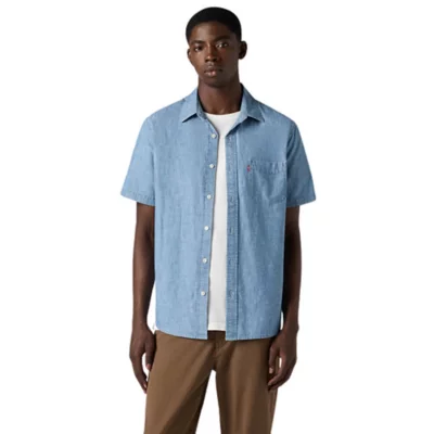Fashonal Chemise hawaïenne à manches courtes pour homme - Tropical, amusant, plage, été, Bleu flamant rose, Petit