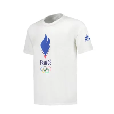 Tee-shirt À Manches Courtes Homme Équipe De France Olympique Blanc