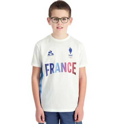 maillot à manches courtes garçon training ss n°1 equipe de france olympique