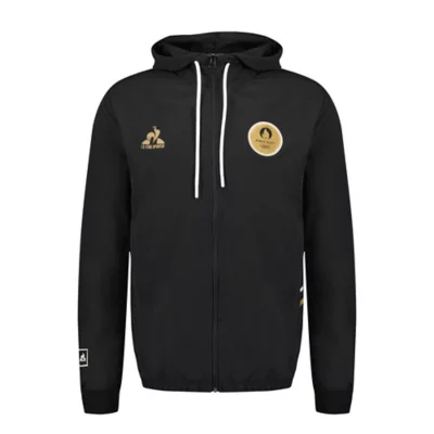 Sweatshirt Zippé À Capuche Homme JO Paris 2024 NOIR LE COQ SPORTIF