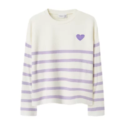 Pull col rond Violet La fee maraboutee - Femme | Place des Tendances