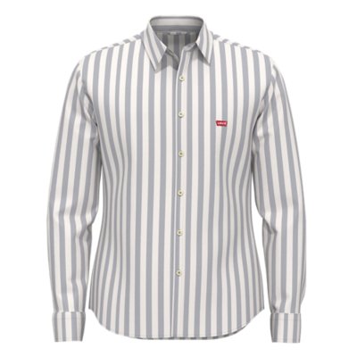 Chemise Levi's® manches longues en coton bleu chiné à coupe droite