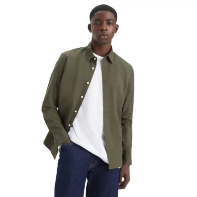 Chemise Levi's Homme - Manches Longues, Coton Dense, Taille M, Très Bon état Occasion