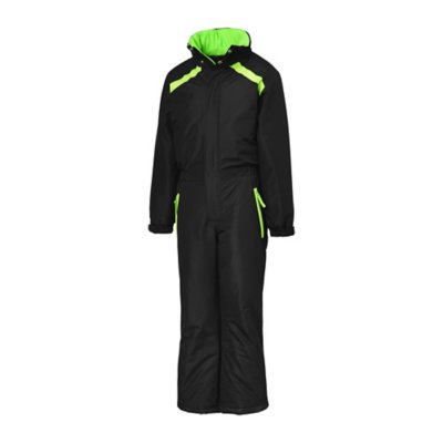 Combinaison ski enfant Rupert noir vert citron INTERSPORT