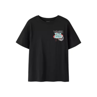 Tee-shirt À Manches Courtes Garçon Flynn Noir NAME-IT