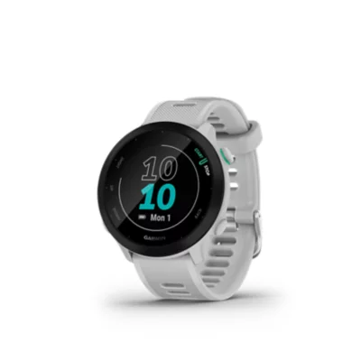 Montre GPS Cardio Forerunner 55 Blanc GARMIN INTERSPORT