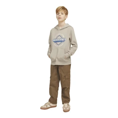 Jack & Jones Erkek Çocuk Taş Sweatshırt JORSILVERLAKE SWEAT HOOD JNR - Fiyatı, Y