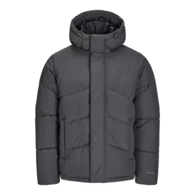 Doudoune Homme Matelassée à Capuche – Gris, Taille 2XL (neuf Sans étiquettes)