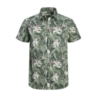Chemise Hawaïenne Caribbean Homme – Taille XL, Bleu, Palmiers (Neuve)