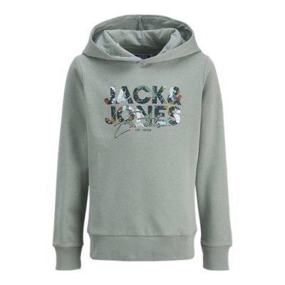 Sweat à Capuche Jack & Jones Junior - Coupe Loose, Impression Caoutchouc, Poche Kangourou, Pour Garçon