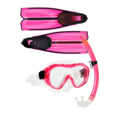 Enfants Masque de Plongée Set Anti-buée Natation Lunettes Masques Tuba Fins  Kit Pour Enfants Garçons Filles