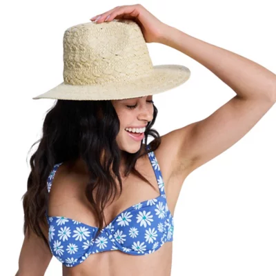 haut de maillot de bain femme forme bandeau a armatures imprime haut de