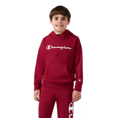 Sweatshirt À Capuche Garçon En Coton Bordeaux CHAMPION INTERSPORT