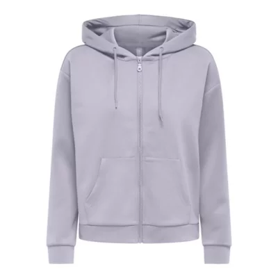 Sweat à Capuche Gris Femme Lotus Spirit – Taille M, Fermeture éclair, Excellent état