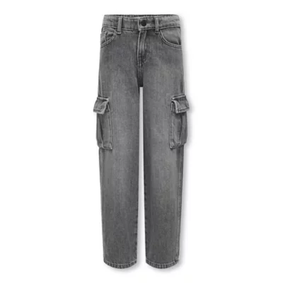 Jean Large Pour Fille - KIDS ONLY - Taille Mi-Haute - 100% Coton Décontracté