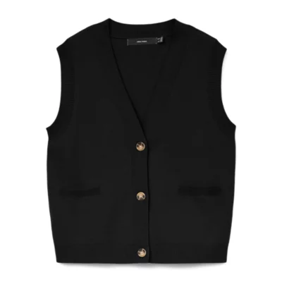 Gilet Long Vera Moda Taille S - Couleur Marine - Occasion Très Bon État
