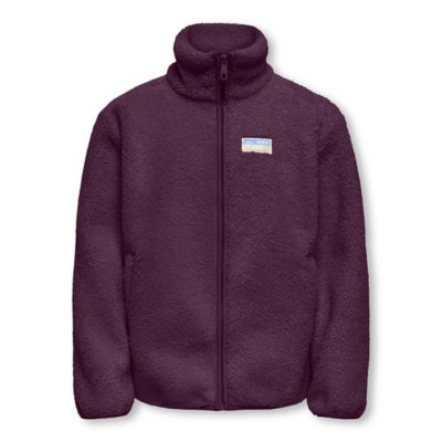 Veste en cuir noir Enfants Fille Couleur Unie Mode Fermeture éclair