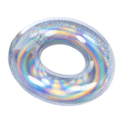 Bouee Gonflable Bouee Ronde Iridescente Argent 107cm Argent Best Way Intersport