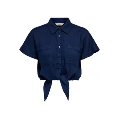 Chemise REI Femme Taille L – Bleu, Manches Courtes, Légère, Zippée – Idéale Rando