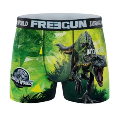 Boxer Enfant Garçon Lot De 4 Boxers FREEGUN Jurassic World - Garçon - Ultra Doux Et Respirant Caleçon Garçon Freegun