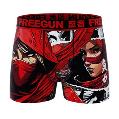 Boxer Garçon Freegun - Lot De 3, Motifs Naruto, Coupe Ajustée, élastique Large - Coton Doux - 9